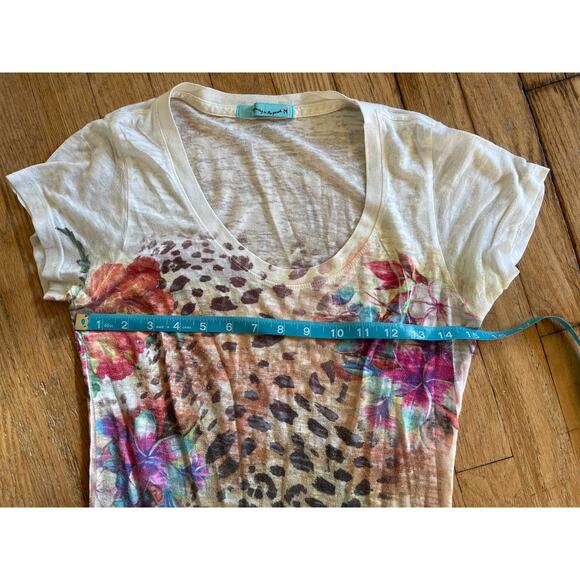 HIP Happening in the Present Y2K Long T Shirt Vibrant Motifs Womens Size M - Picture 3 of 5